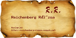 Reichenberg Rózsa névjegykártya